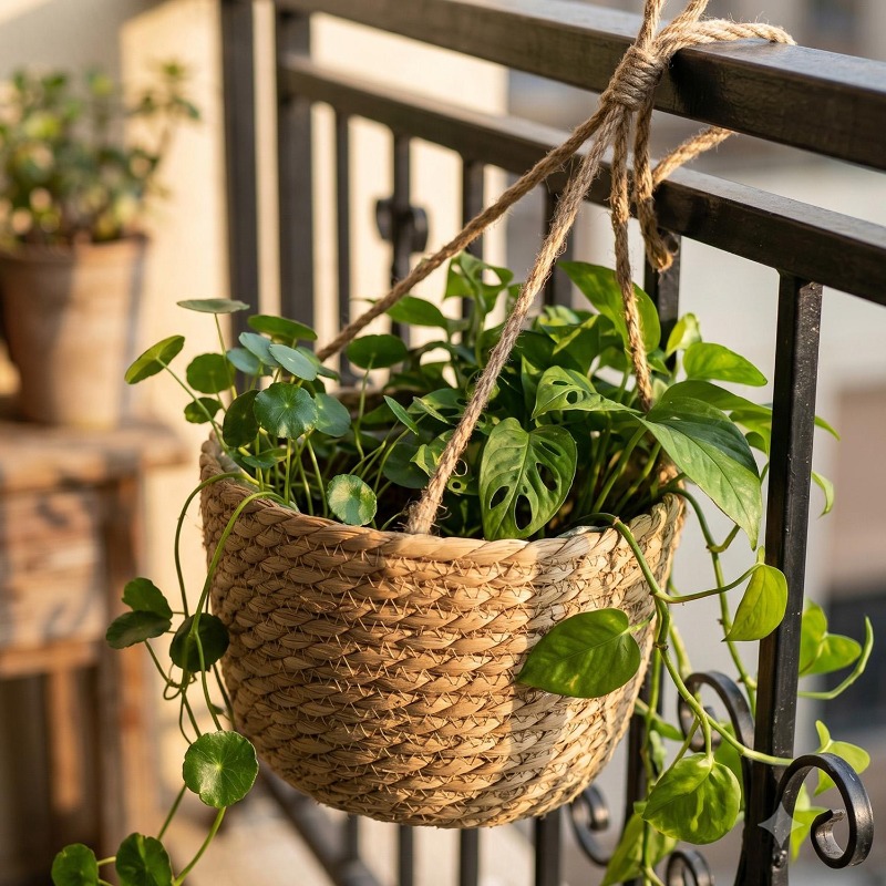 1/3x Rope Hanging Planter Bask - đánh giá và giá Spider Plant Hanging