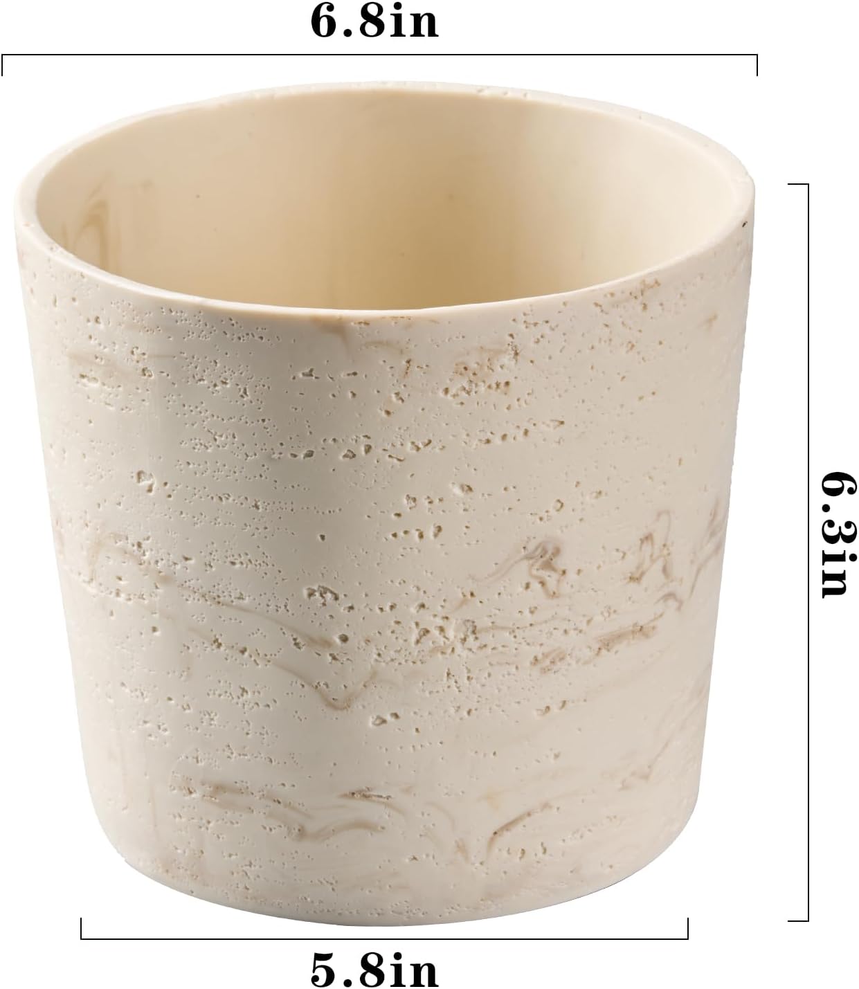 7 Inch Natural Travertine Text - đánh giá và giá Aloe Vera Pot