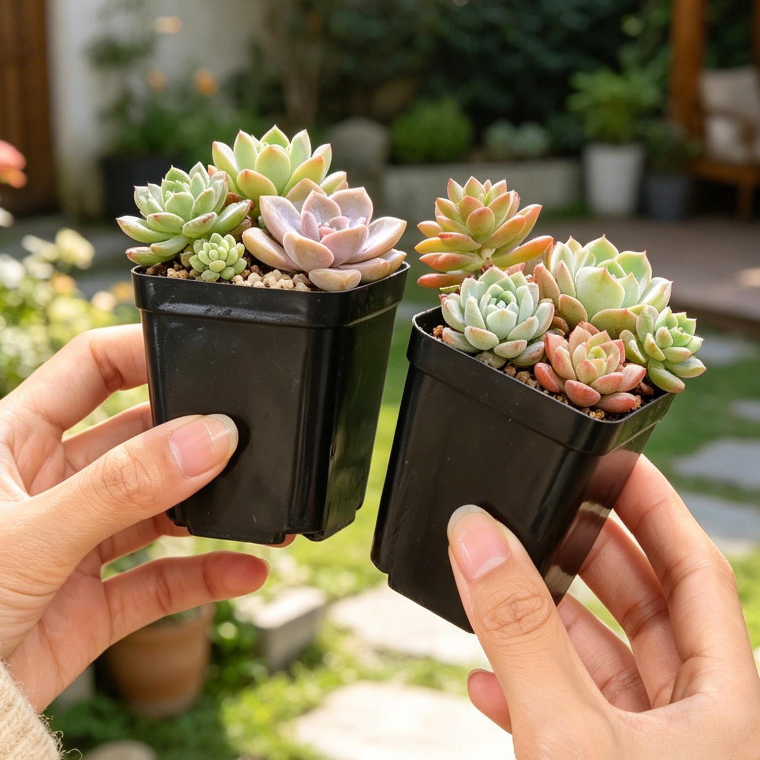 10/50Pcs Square Succulent Plas - đánh giá và giá Echeveria Succulent