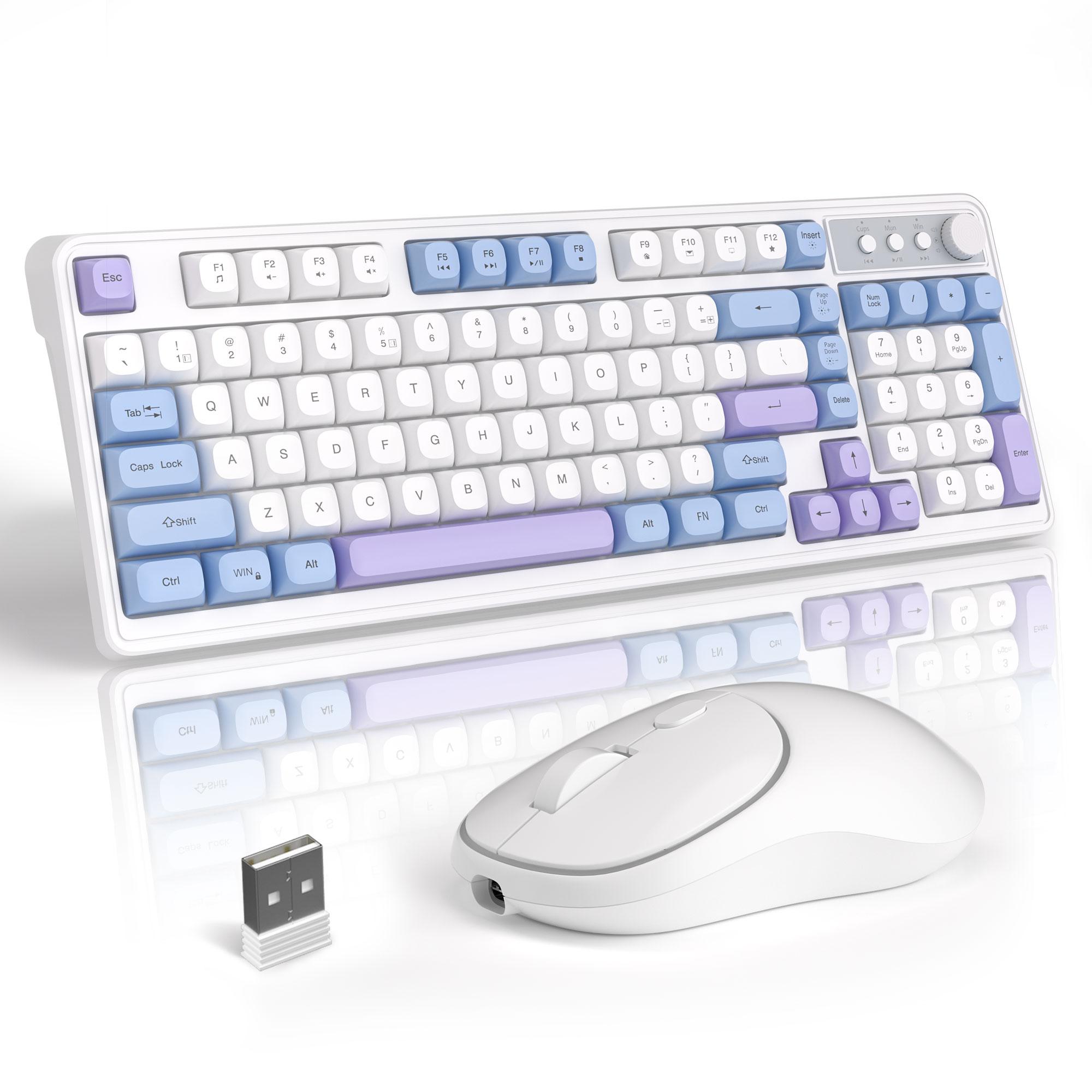 MageGee Wireless Gaming Keyboa - đánh giá và giá Tradescantia Purple