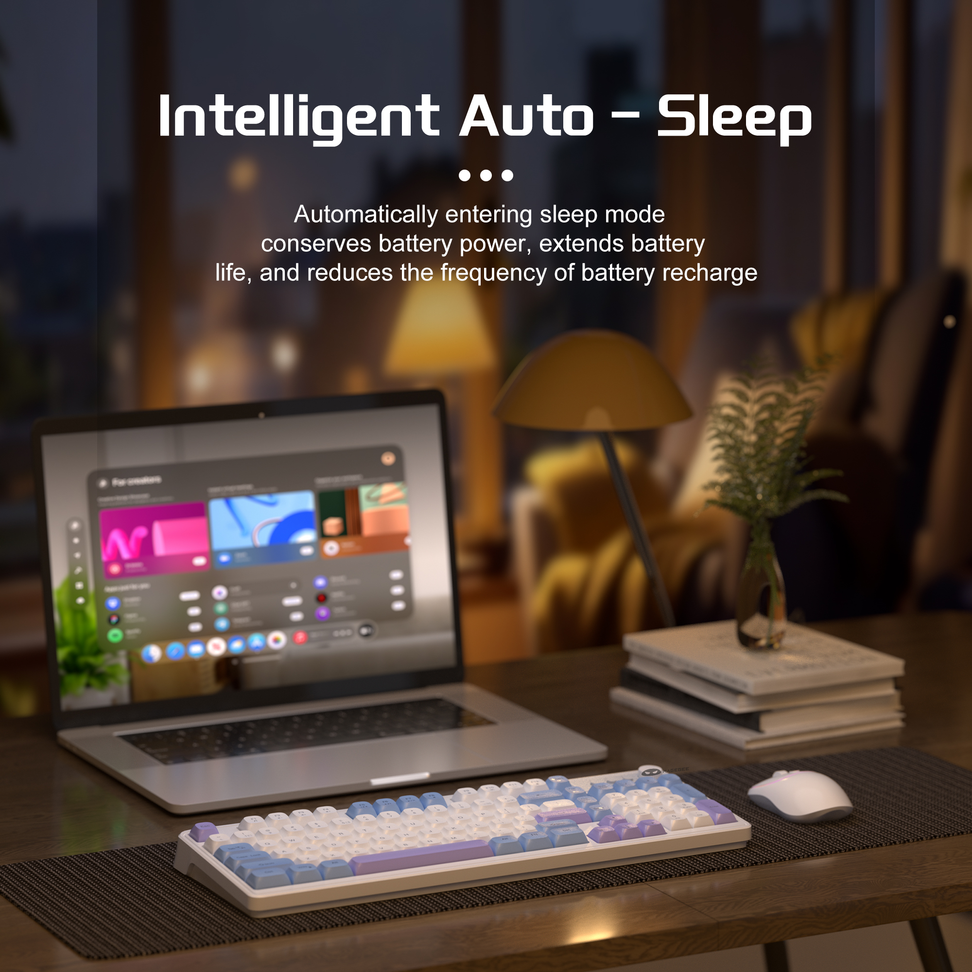 MageGee Wireless Gaming Keyboa - đánh giá và giá Tradescantia Purple