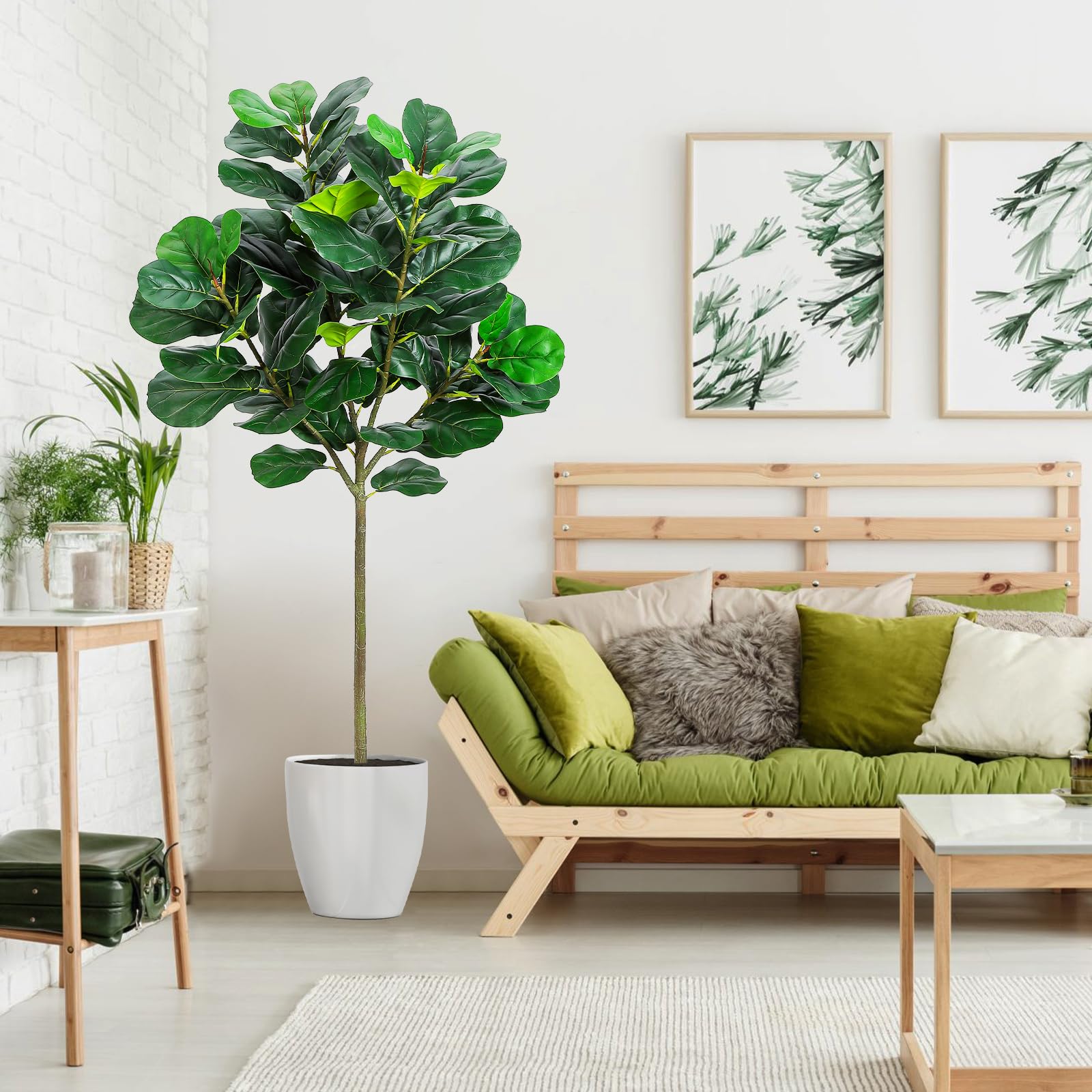 GlowSol 5.2 Ft Artificial Fidd - đánh giá và giá Ficus Lyrata Tree