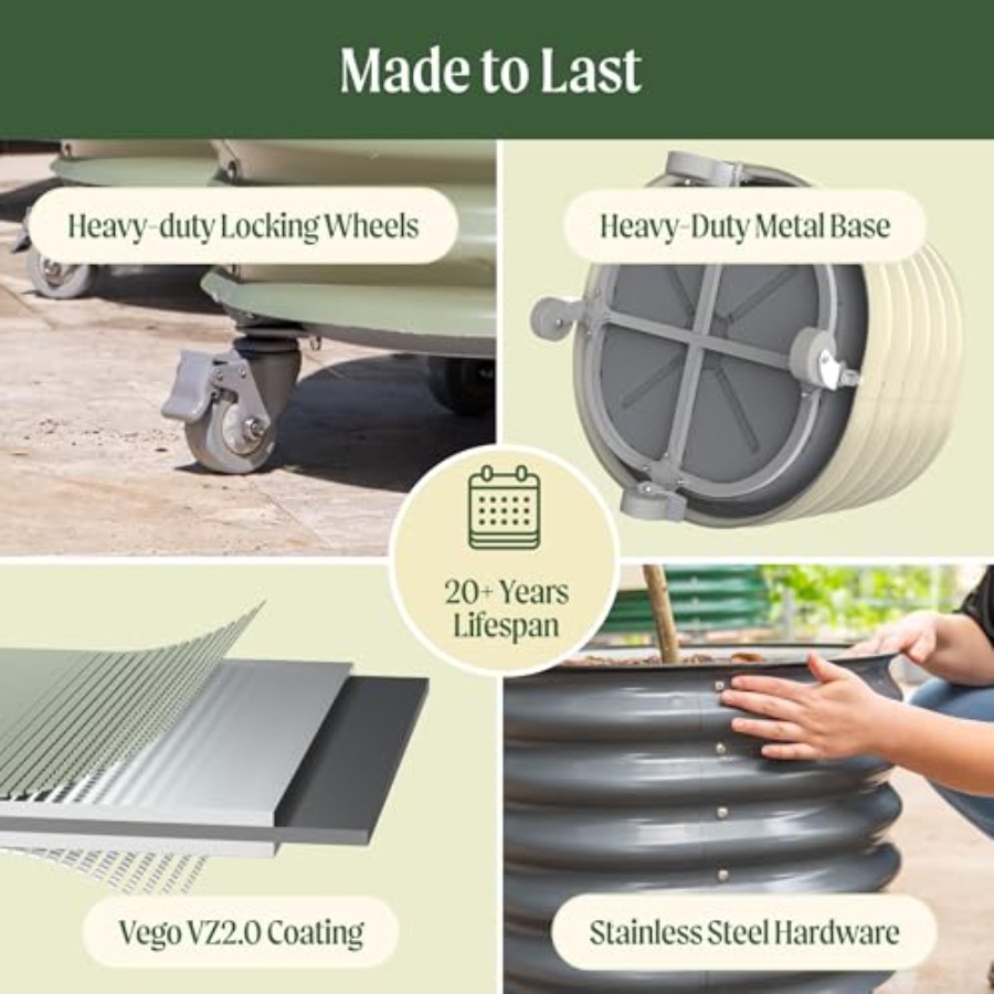 Self-Watering Rolling Metal Ci - đánh giá và giá Aloe Vera Pot