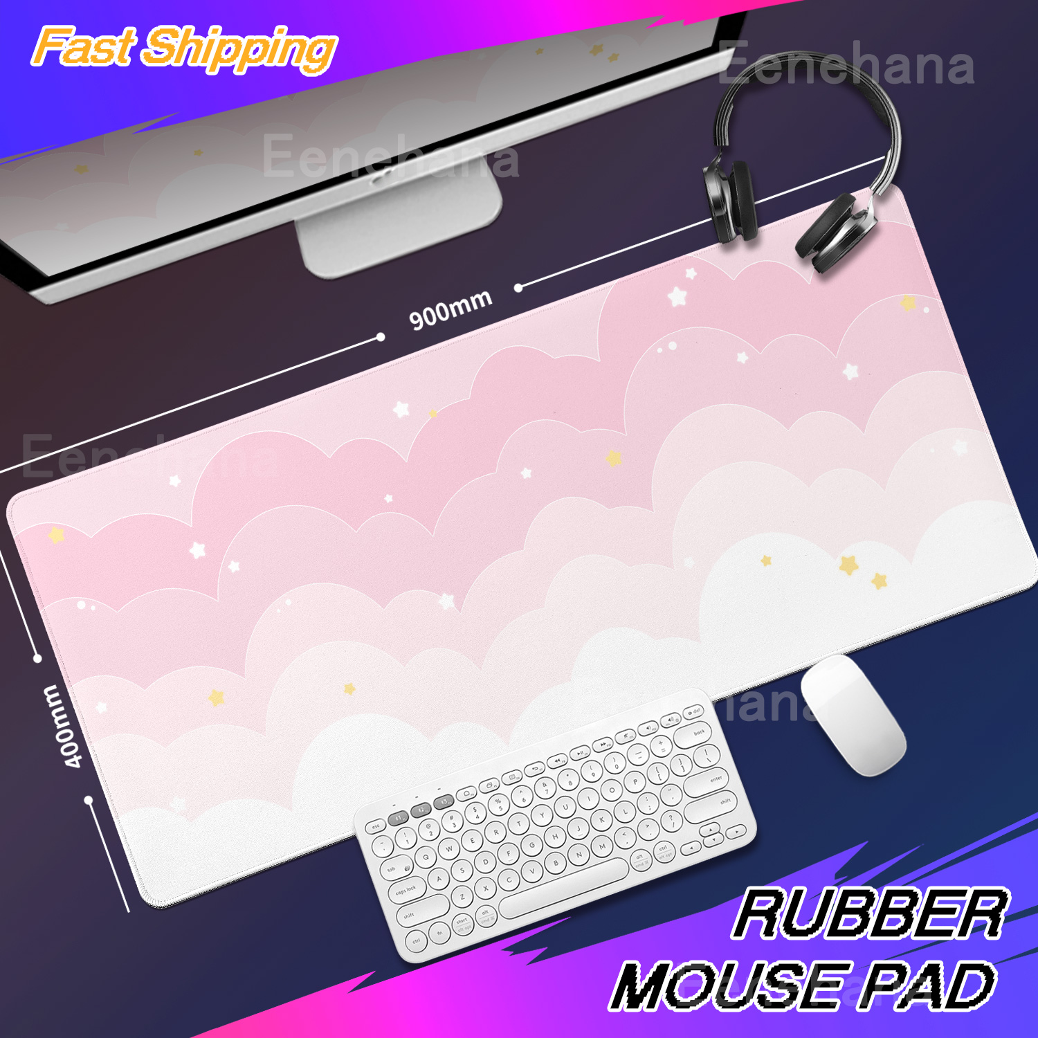Light Blue Pink Clouds Desk Ma - đánh giá và giá Tradescantia Purple